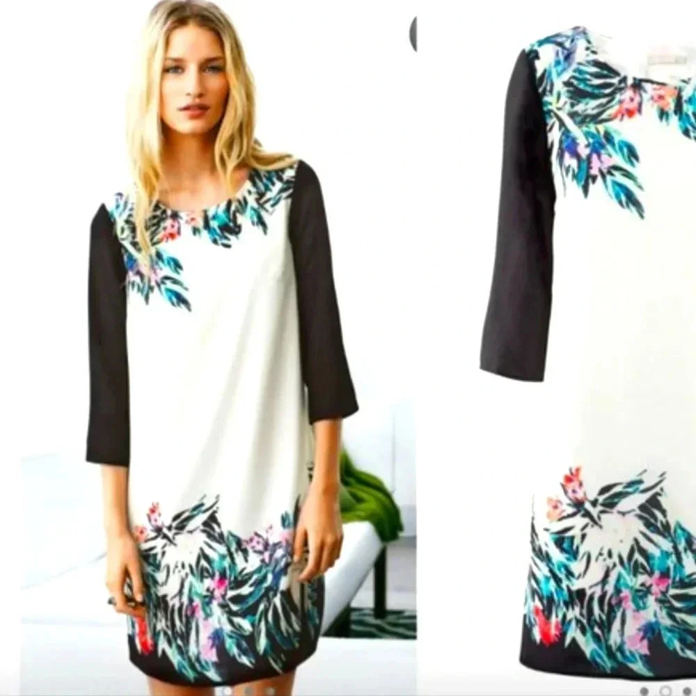 H&M Vanessa Paradise Conscious Tropical White Dress